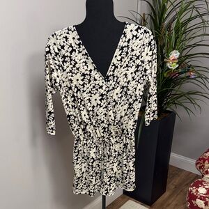 Kaileigh Monochrome Floral Romper